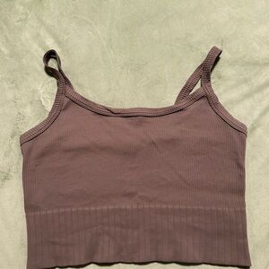 Women's Ribbed Brown Tank Top